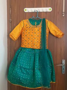 Embellished Orange Ethnic Blouse