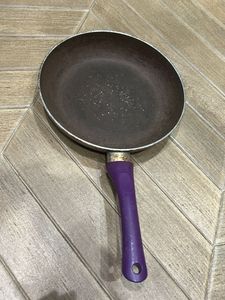 Used Frying Pan with Purple Handle