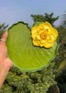 Handmade Lotus Leaf Decor | Perfect Pooja room