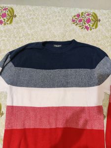 ZARA Mens Red Multicolour Sweater