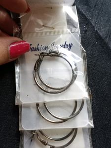 5 Combo Black Oxide Round Earrings
