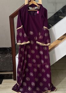 Brand new Elegant Purple Embroidered Kurta Set