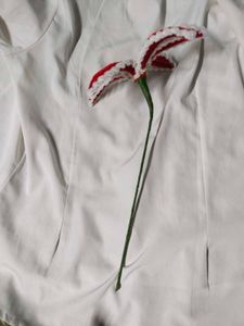 Red &amp; White Flower (set of 2)
