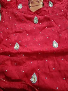 Beautiful Red PATIALA Suit