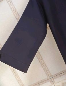 Chic Black Satin Button-Up Shirt