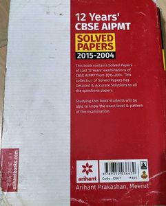 12 Years CBSE AIPMT Solved Papers