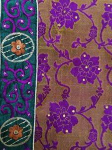 Embroidered Floral Saree with blouse piece