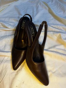 Women's Brown Slingback Heels