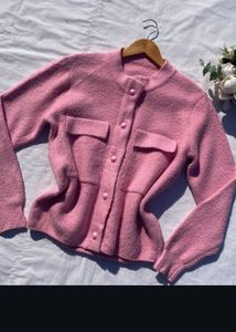Pink Knit Cardigan