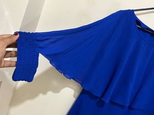 Royal Blue Layered Top