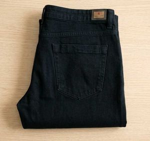 Black Cargo Wide Leg Jeans