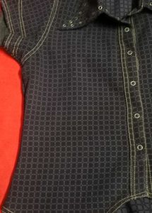 Oversized Cropped Denim Jacket Top for Women