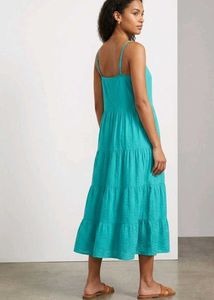 Max Teal Tiered Maxi Dress