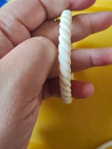 Real|Elephant Teeth|Ivory Bangle Pair
