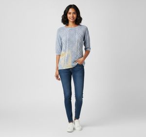 Trendy Blue Knit shirt @ 300