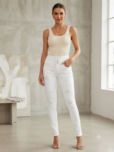 White Ripped Skinny Jeans