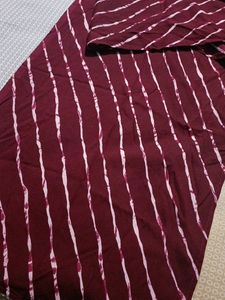 Striped Wine Red Women Dupatta