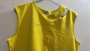 Vibrant Yellow Sleeveless Dress