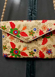 Embroidered Clutch Bag