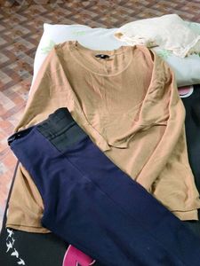 Comfy Navy Blue Lounge Pants and top baggy