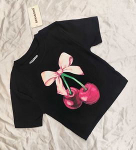 Cute Cherry Bow Crop T-Shirt - XS/S