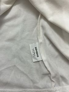 White T-Shirt with Pink Flower Print
