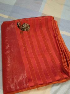 Elegant Orange Saree