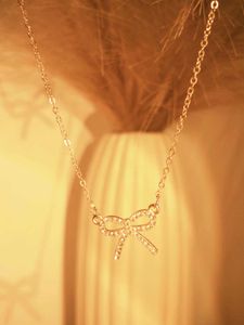 Sparkling Bow Anti-Tarnish Necklace – Elegant Ever
