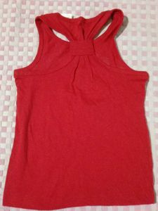 Cute Cat Print Red Tank Top