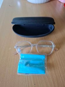 Clear Frame Eyeglasses with Case