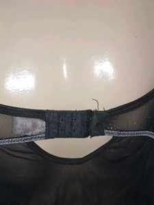 (400)Black Lace &amp; Mesh Cami Top