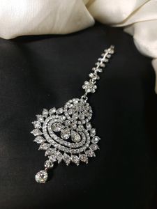 Royal Glittering Silver Maang Tikka😍 👌 ❤️