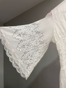 Elegant White Lace Midi Dress