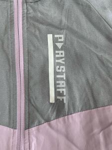 Pastel Lavender &amp; Grey Lightweight Hooded Jacket