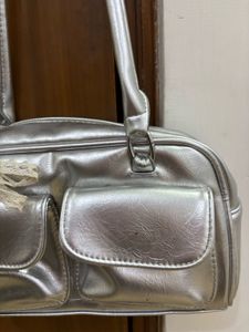 Silver y2k Metallic Handbag