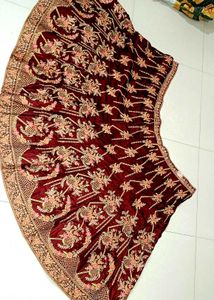 Maroon silk Lehenga