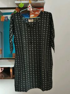 Black Printed Kurta