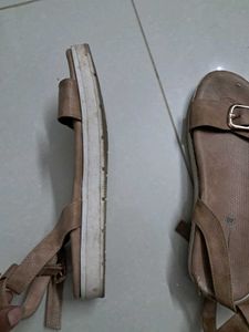 Tan Buckle Sandals