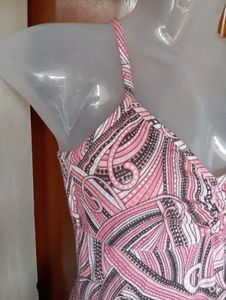 Pink Swirl Print Mini Dress