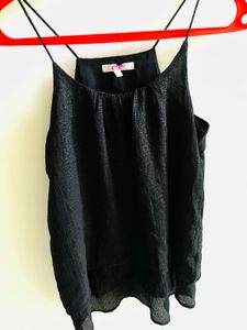 Stylish Black Spaghetti Strap Top