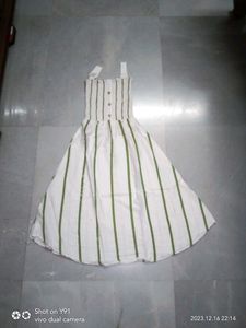 Green Jacket &amp; Striped Dress Set