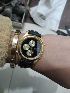 Timex Chronograph Watch - Gold Tone