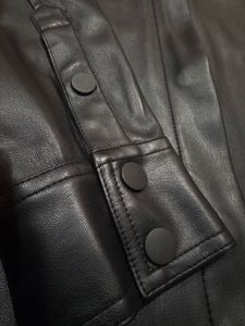 Large Size. Black Faux Leather Jacket
