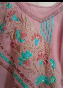 Embroidered Pink Kurta Set with Dupatta