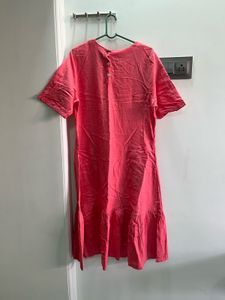 Charming Pink Embroidered Dress