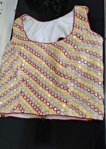 Off White Color With Work Blouse