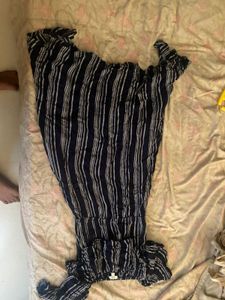Striped Navy Blue Jumpsuit