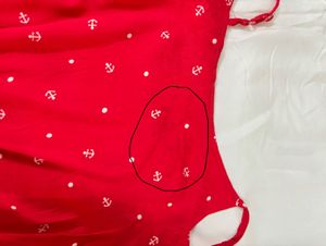 Red Anchor Print Jumpsuit