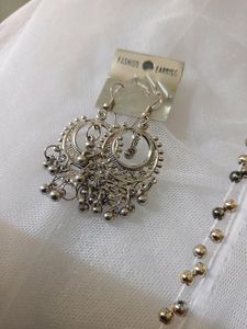 Combo Offer Silver Pattern  Beautiful Earing