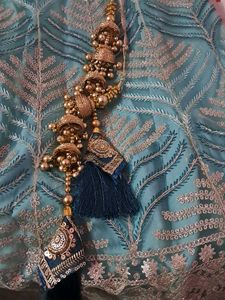 Beautiful Teal Lehenga with Intricate Embroidery
